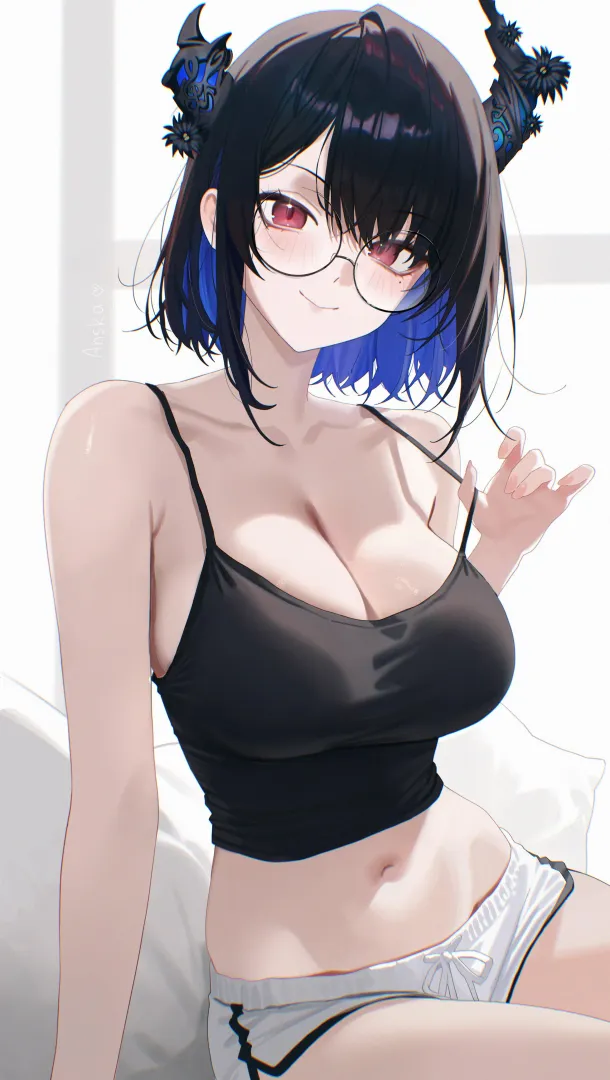 Nerissa Ravencroft with Glasses [Hololive EN Advent]
