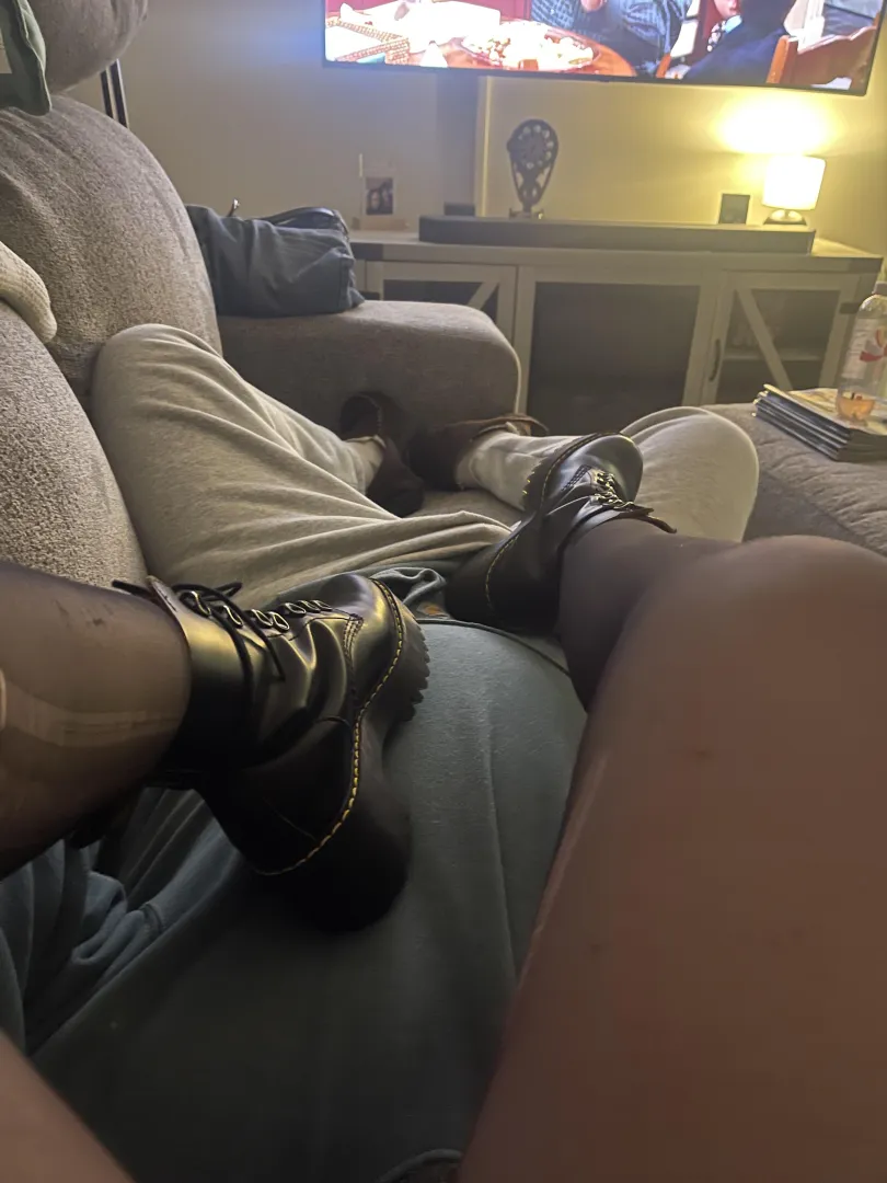 The wife enjoying some TV time