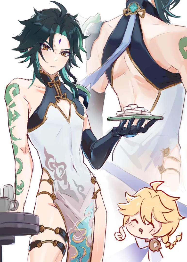 Xiao serving tea (24浮浮)