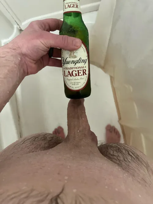 Yuengling after a long day of outdoor storm prep!