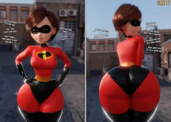 Asking Elastigirl for an ass slap(Smitty34)
