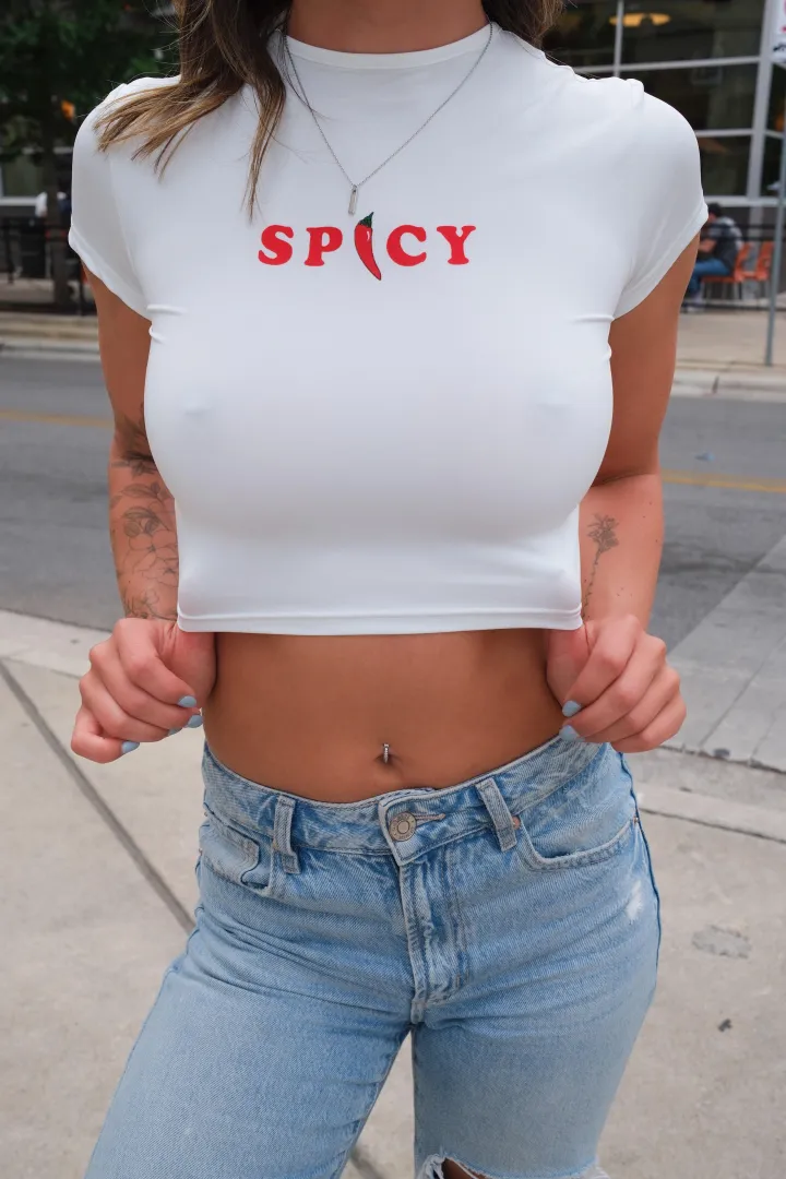 Dared to go out braless under a white top in public [f]