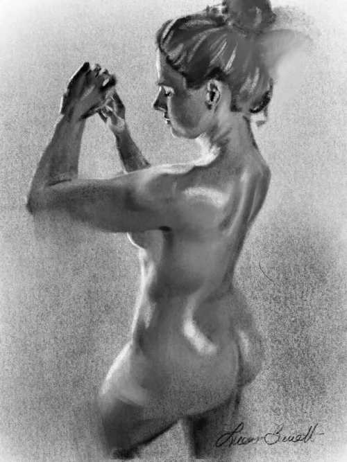 Digital charcoal study of CaitlynSway