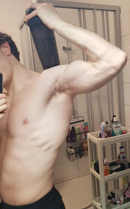 First protein then shower 