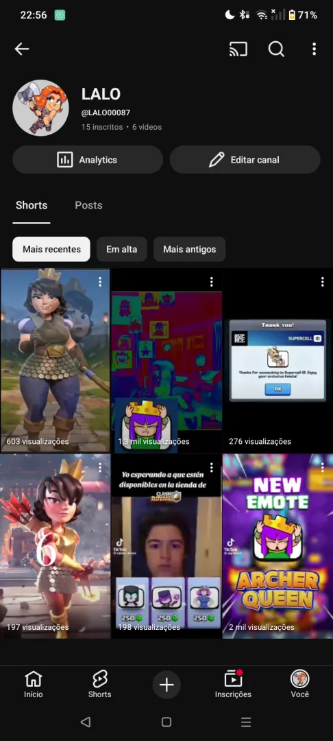 I changed the name of my channel, rename it lalo.