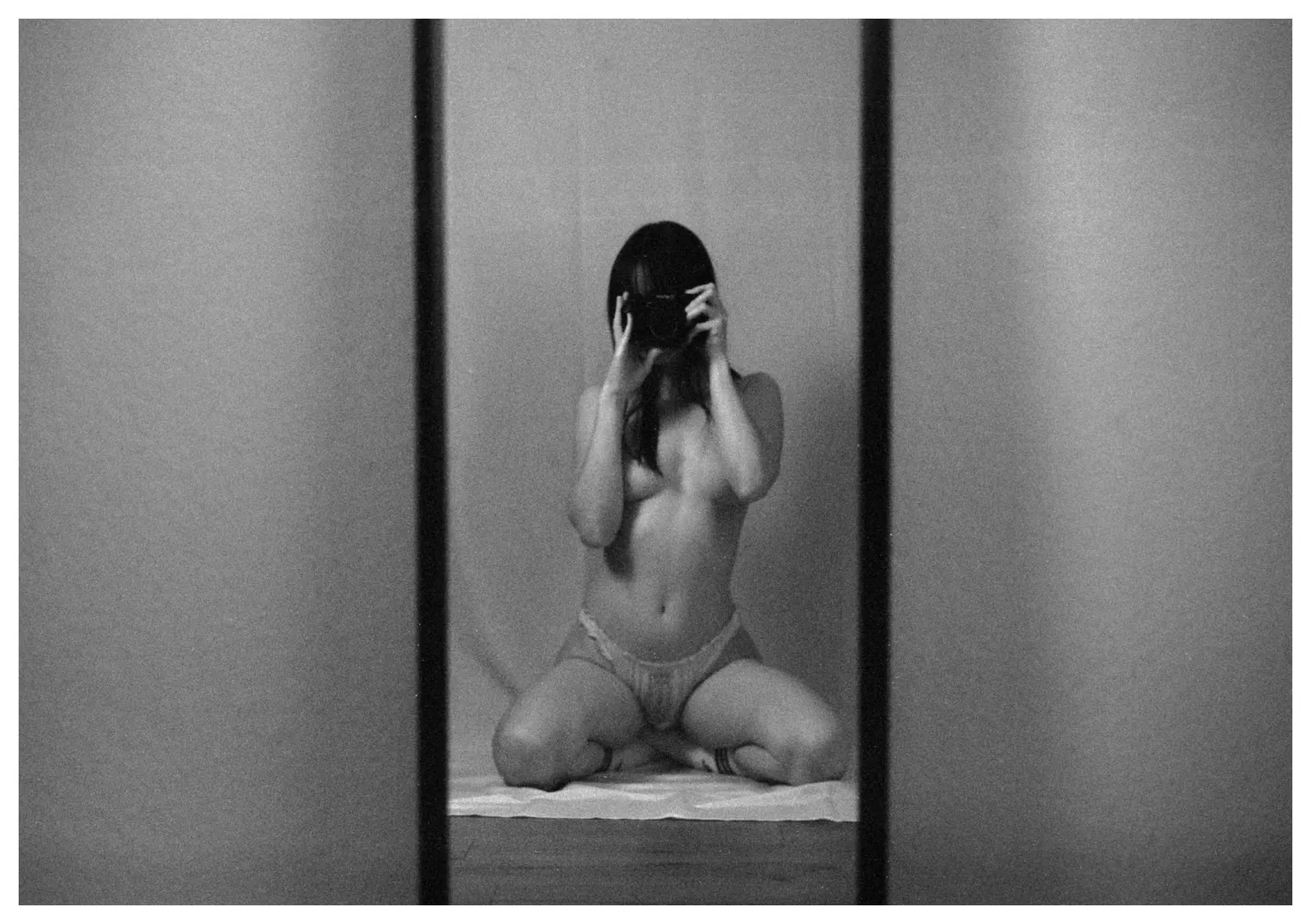 Me and a Mirror [Canon A1 | 50mm | Fomapan 400]