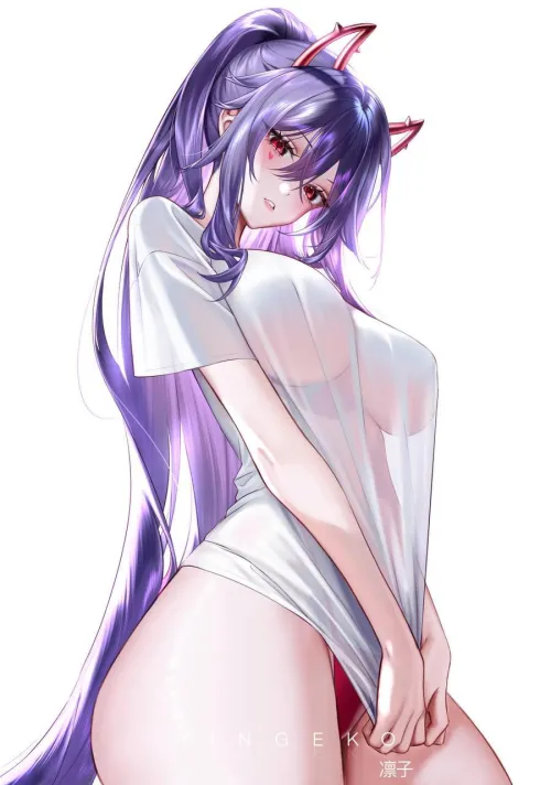 Numi pulling her shirt down [Indie VTuber]