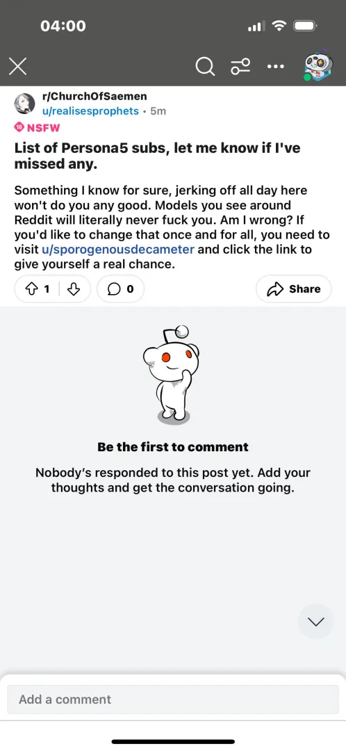 Please be on the lookout for this in other NSFW subreddits. 