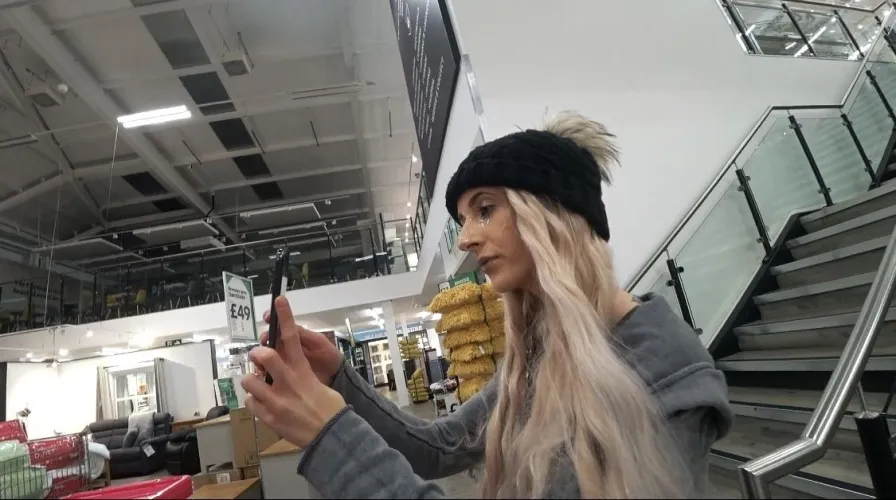 Screengrab from the video I’m posting to Manyvids on Thursday. Public facial + cumwalk. 3 DAYS!