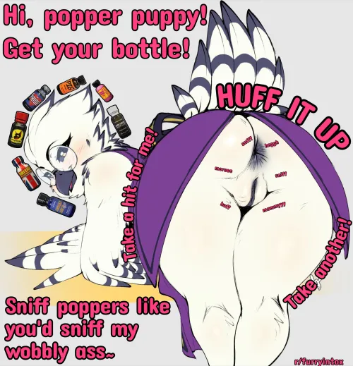 Sniffing poppers is just like sniffing porn ass! ‍