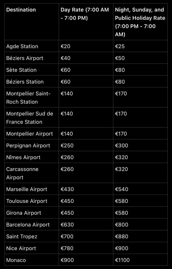 Taxi Transfert Discount for member