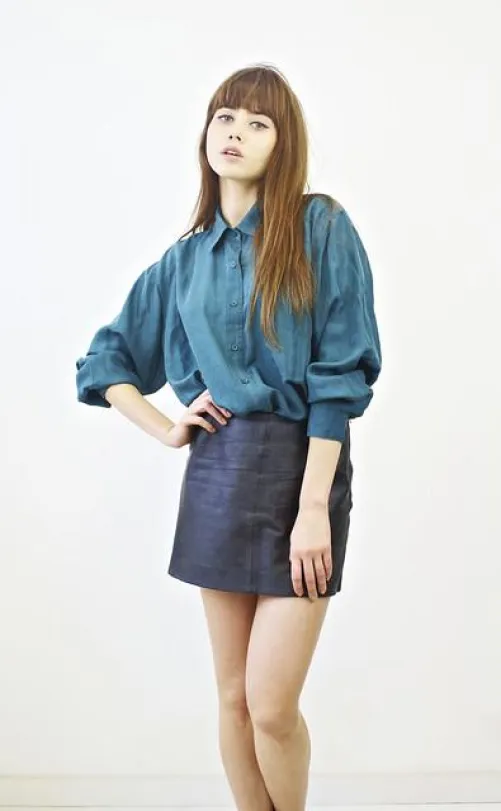 Teal Silk Shirt