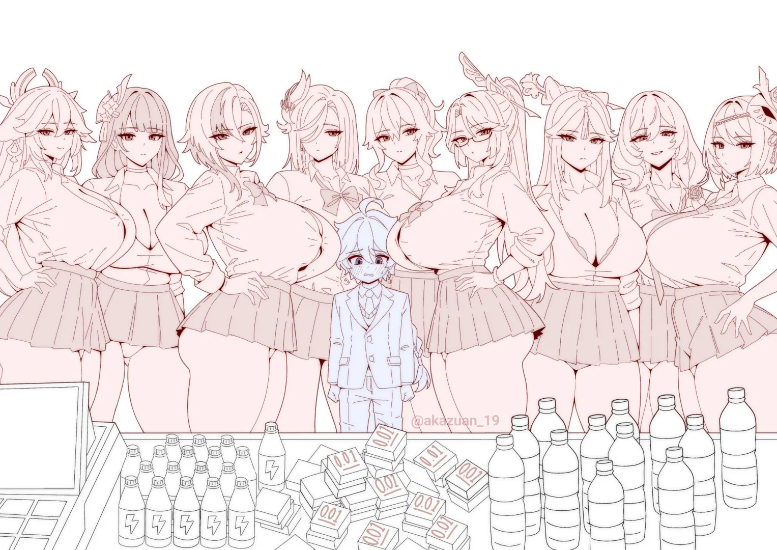 This will be a really busy day for you~ what didn't you said you can take on me and my friends, now prove it