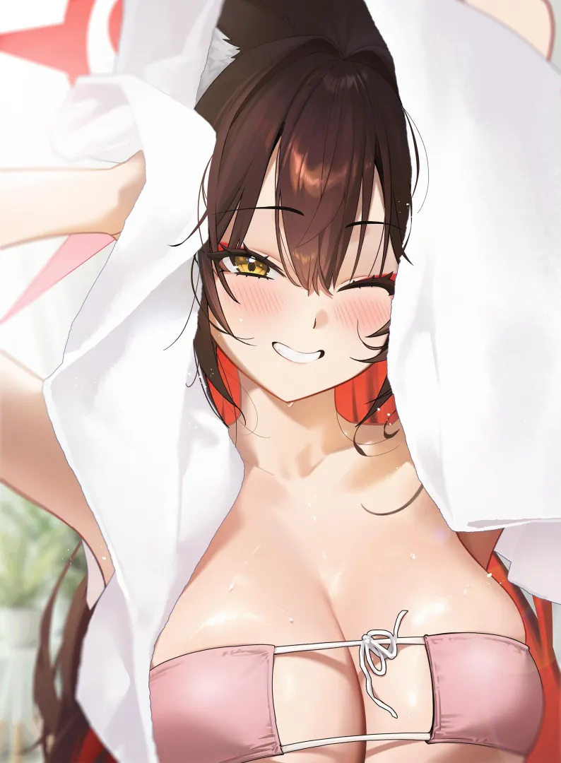 Wakamo with towel (Daehoak)