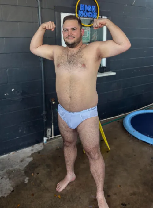 Won a wet tighty whities contest at the bar today 