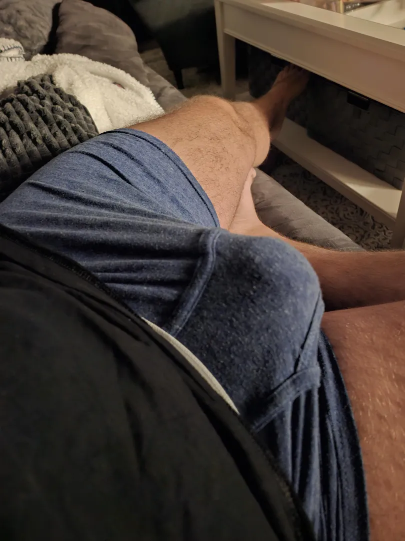 [44] relaxing on couch before shift
