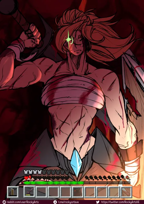 Alex's last effort [Minecraft] (Art:By me)