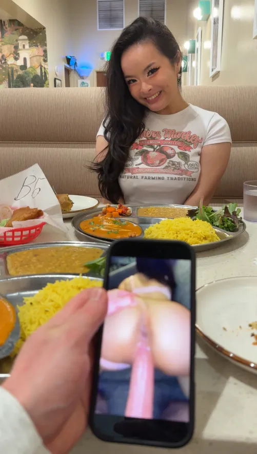 before dinner and during dinner :)