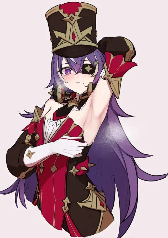 chevreuse letting you peek at her sweaty pit