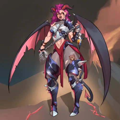 Dragon Warrior with abs (Commission work by me)