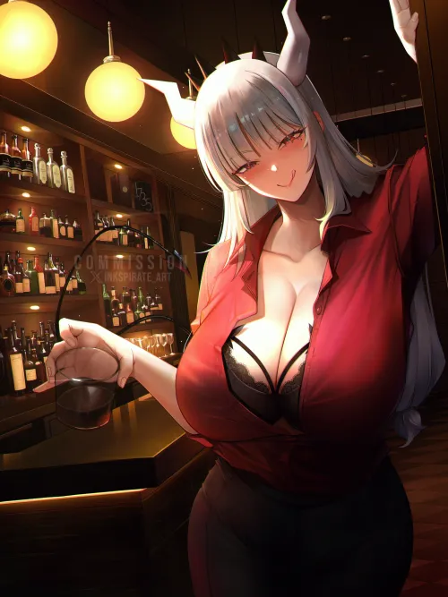 Lucifer at the bar [Helltaker]