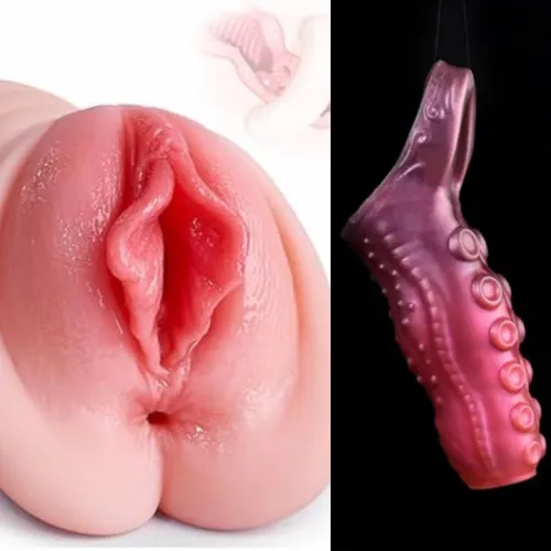 ordered new stuff. this pussy is new and with a build in cockring. maybe ill use this in combo