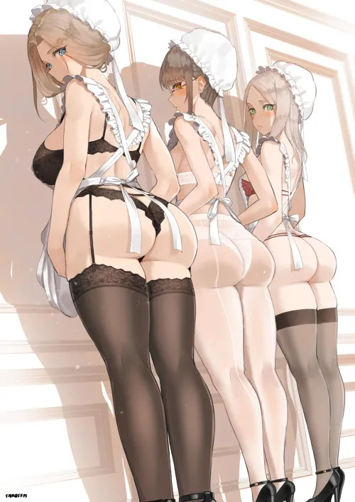 Picking a maid based on her rear (throtem)