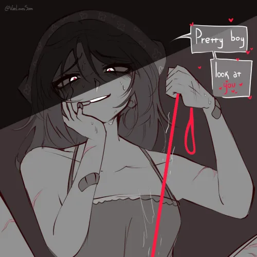 Praising her good boy