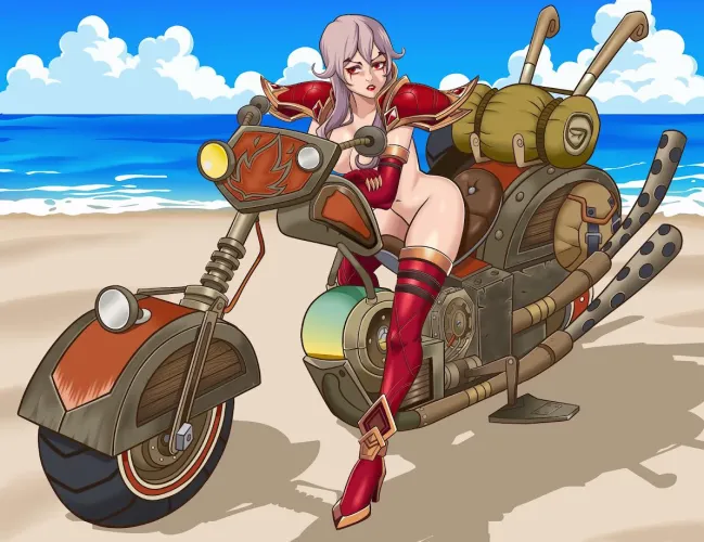 Whitemane on a bike (Artiste : Moilancelot) it's an artwork I will use for my game Scarlet Ashbringer, I wanted to share it