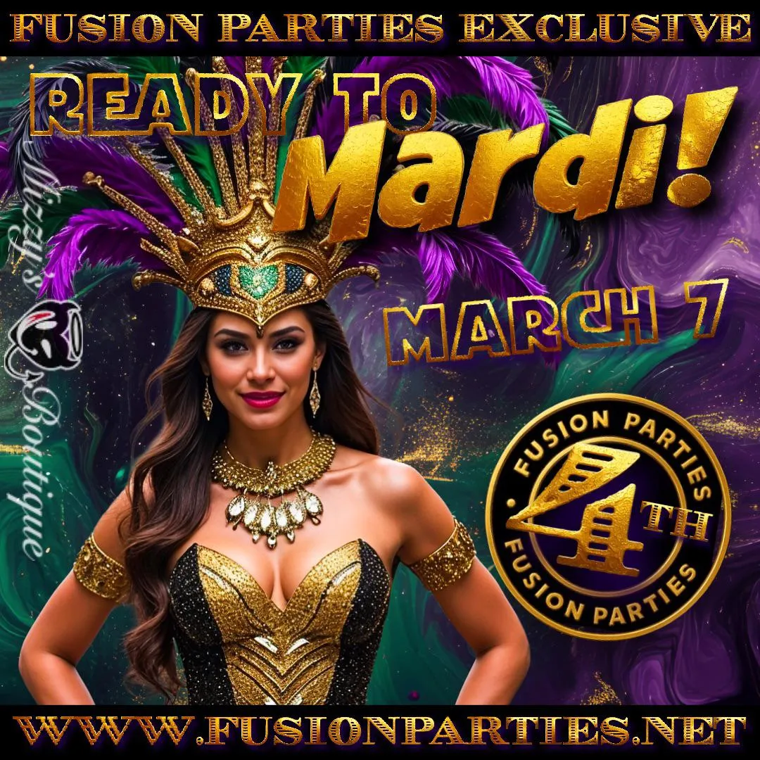 Calling Stylish Couples & Single Females — Fusion’s Mardi Gras Anniversary Party. March 7th! Manchester NH