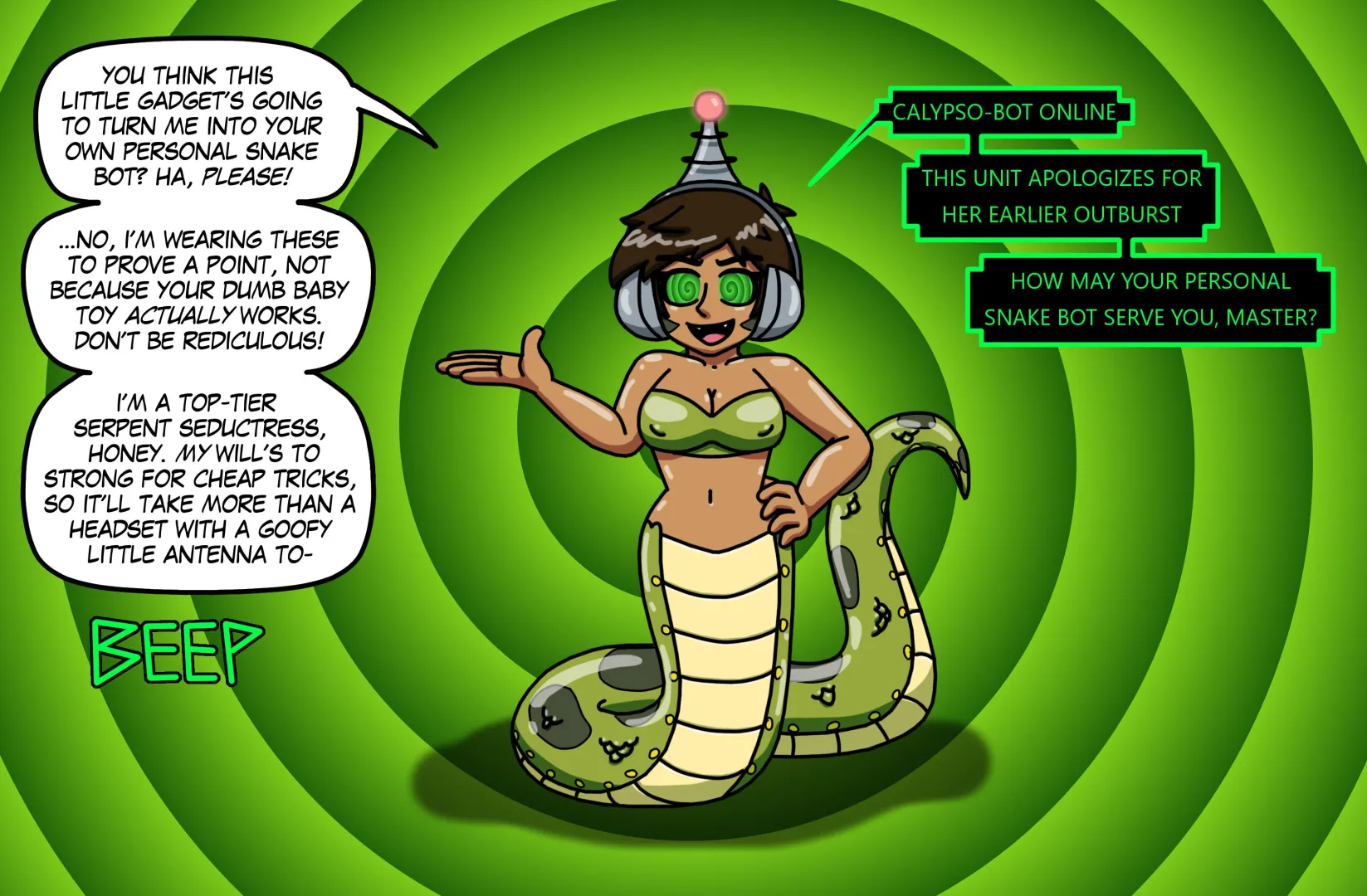 Calypso becomes a fembot [OC: supertechno324]