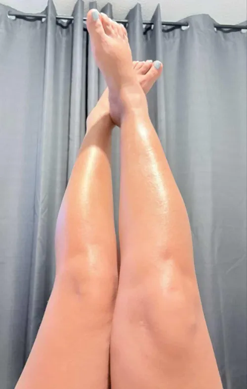 Feet up, legs glowing. Enjoy