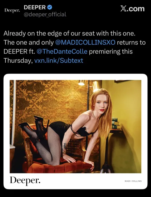 Madi has a new deeper scene coming out this Thursday!!