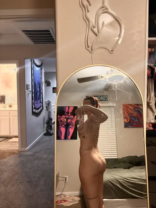 Naked around the house