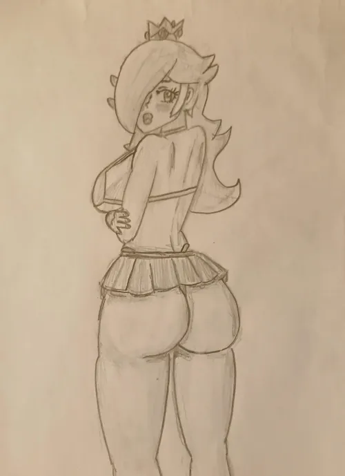Rosalina feels shy wearing a bikini
