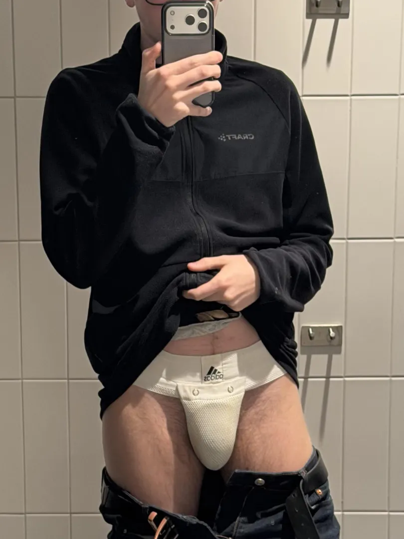 Wearing a hard cup to the office