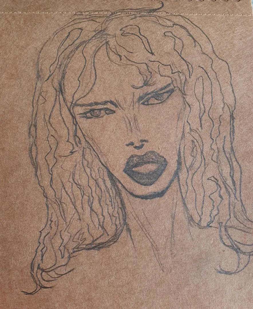 Woman of Manara. At least a try with my skill level. From memory. Sketch by me.