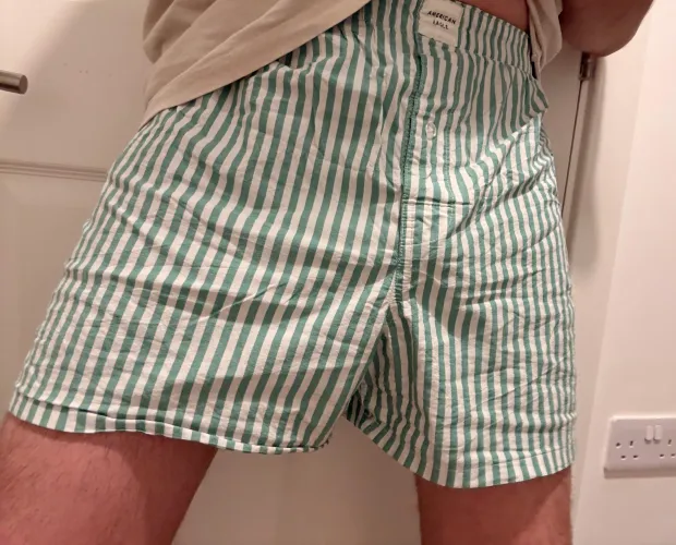 AE green stripe boxers