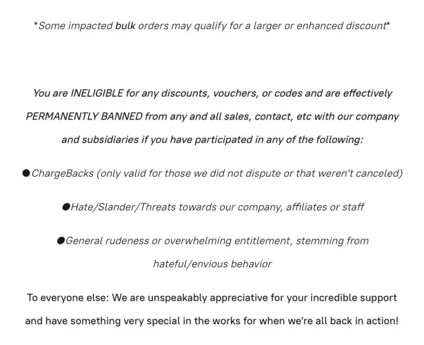 CC Banning people for being rude or entitled