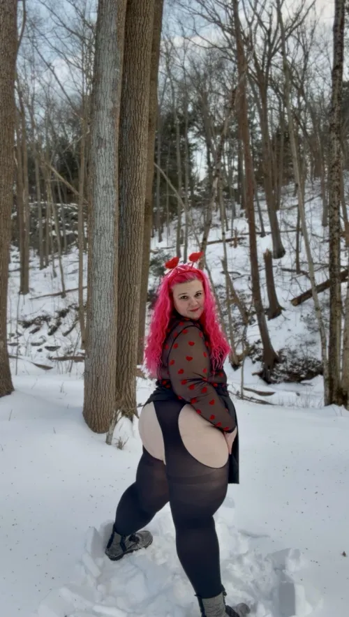 Cold weather, hot cheeks.