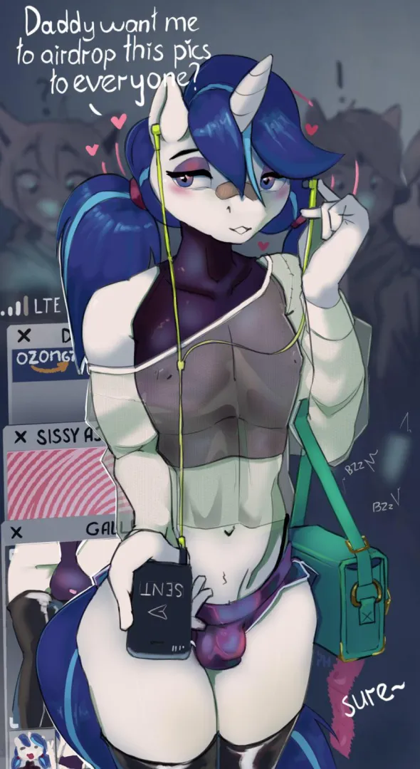 Daddy~ want me to airdrop pics to everyone here?  (drafthoof)