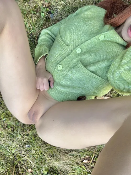 Everywhere is the perfect place to flash my pussy