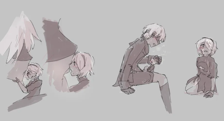 gentle with her [art by me, bilefangz]