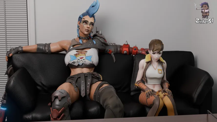 JQ and dva going in for some kind of interview, wish them luck! (OC, Zinker61)