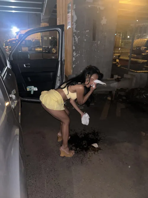 Little slut couldn't wait to wash it off.