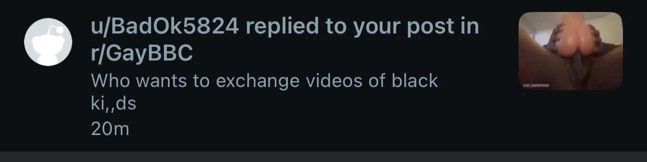 Not a dick pic but know there’s a pedo in this sub. Already report his page, yall should too 