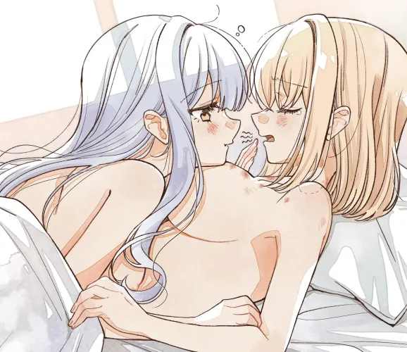 Sakiko leaving hickies on Uika’s breasts [BanG Dream!] (くもり)