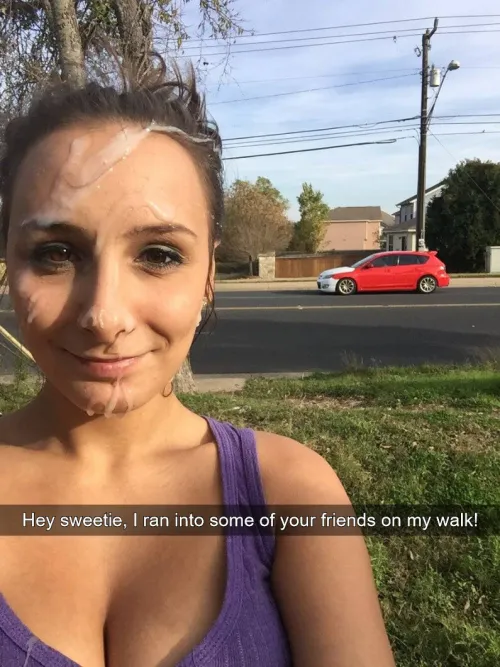 She had to walk back home covered in cum