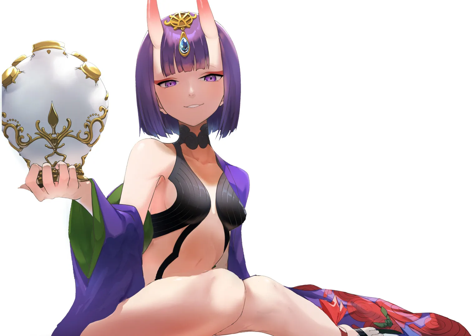 Shuten Douji Holding a Jar (Terasako)