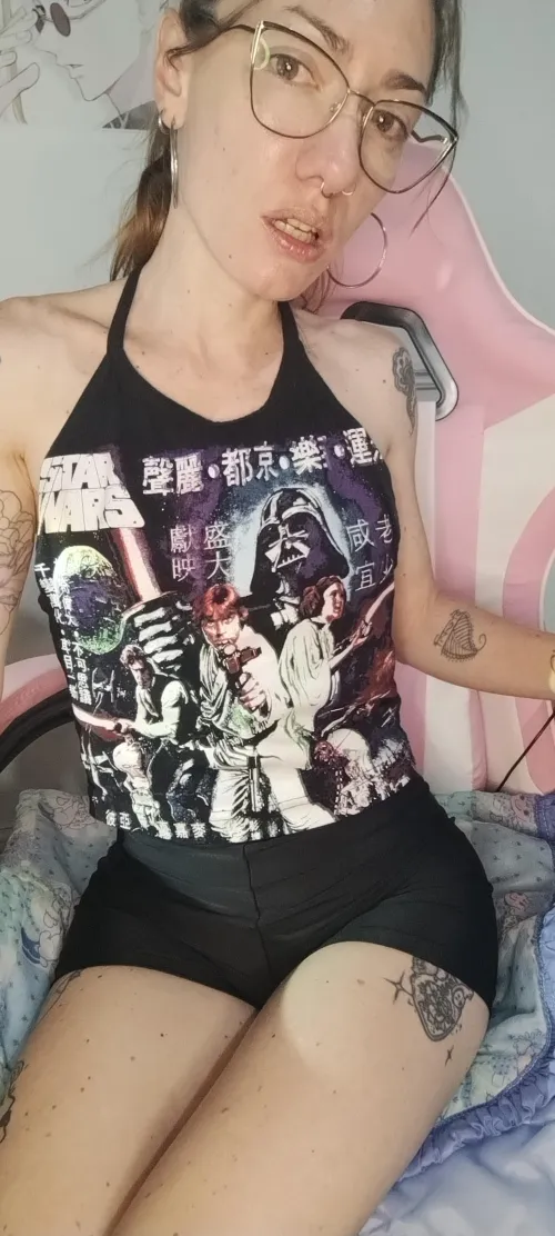 SX black short leggings. Tiny girl